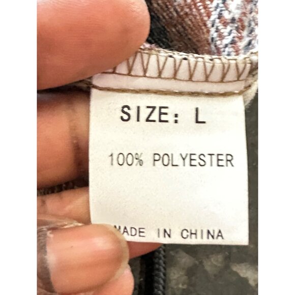 Womens Brown & Cream Plaid Button-Up Long Sleeve Shirt Jacket L - Picture 5 of 11